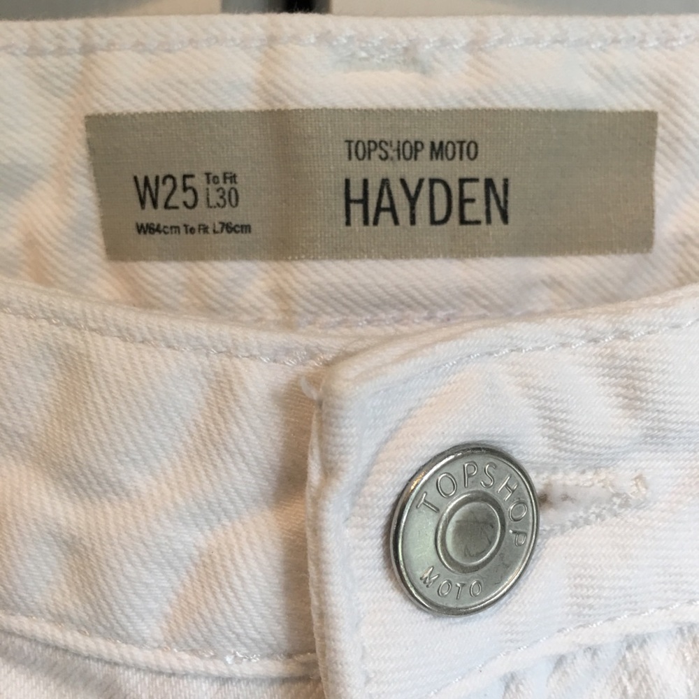 Topshop “Hayden” white jeans. - Picture 3 of 5